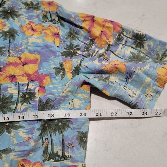 VTG Deus Ex Machina Motorcycles & Surfboards Floral Shirt Hawaiian Aloha Large - Picture 4 of 10